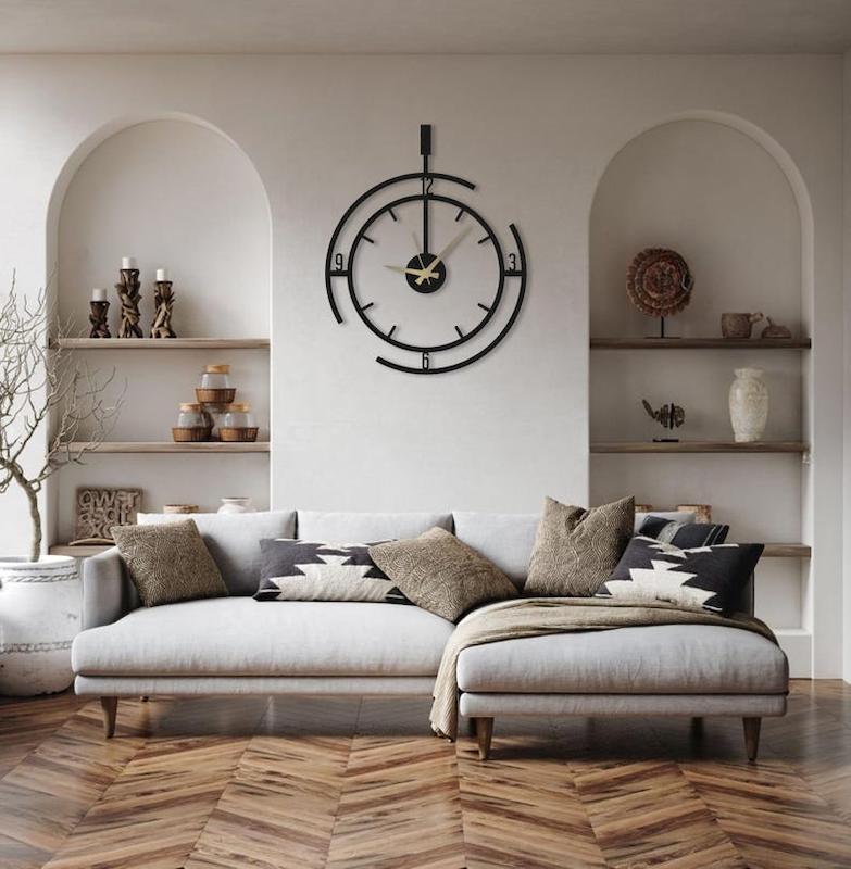 ساعت دکوراتیو فلزی طراحی مینیمال و لوکس - دیواری کد 224