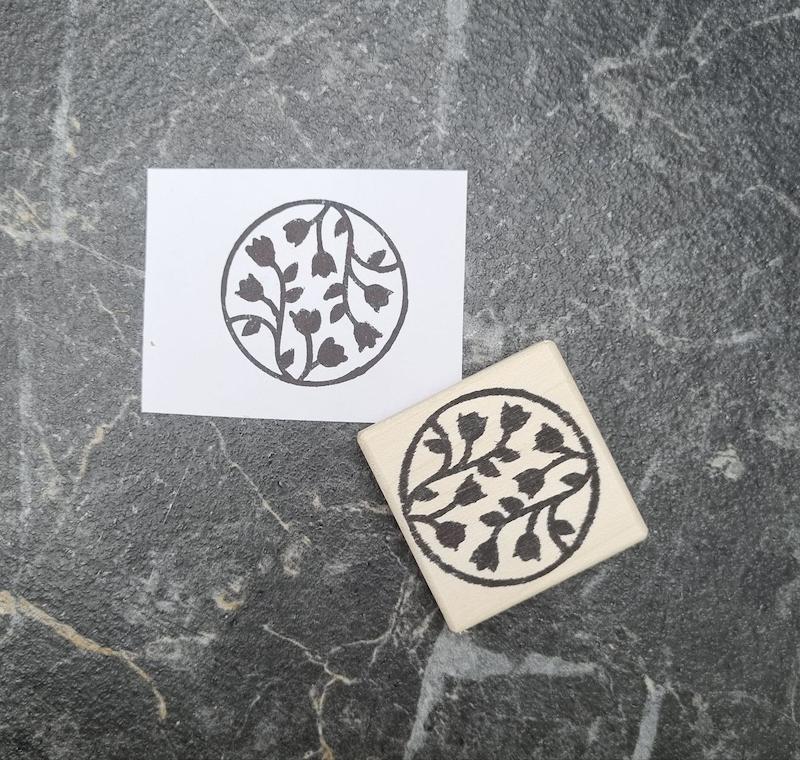 مهر طرح پترن گل و برگ