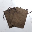 کیسه پارچه ای کنفی قهوه ای ۱۰ در ۱۳ (۱۲ تایی )