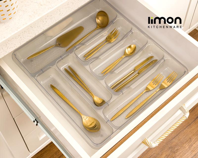 جا قاشقی داخل کشویی شفاف 