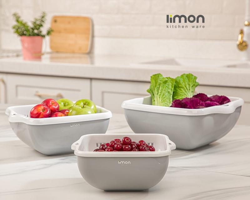 آبکش و لگن مربع 