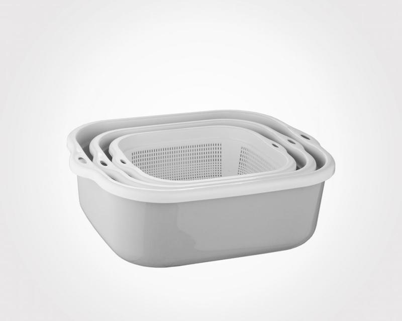 آبکش و لگن مستطیل نسیم 