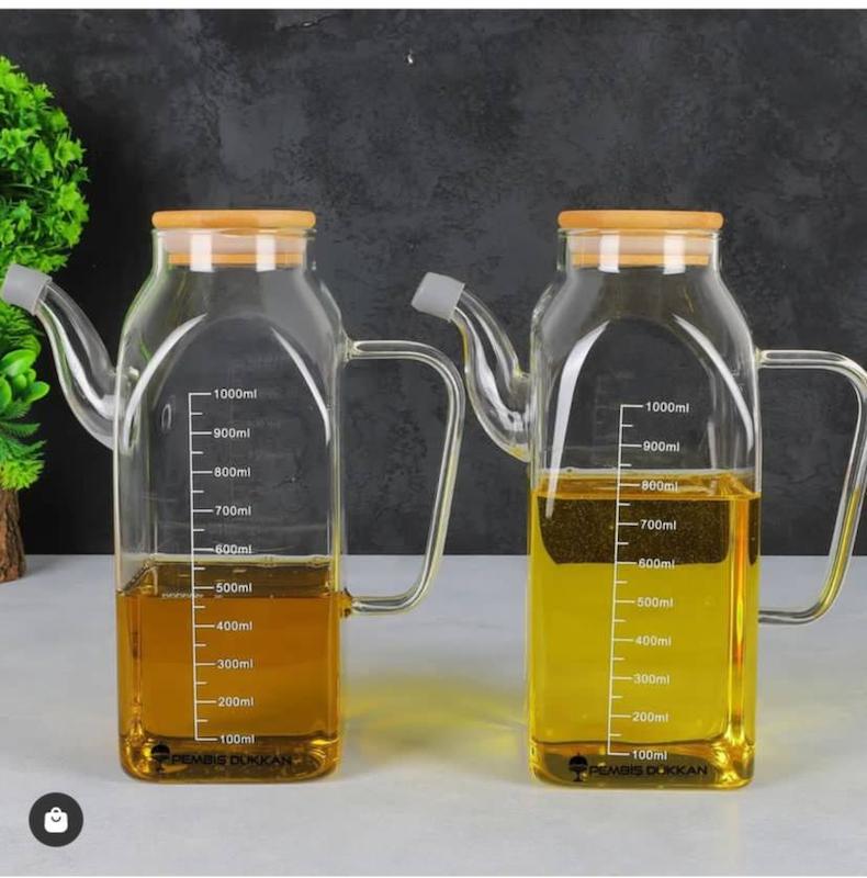 پارچ روغن پیرکس مربع 