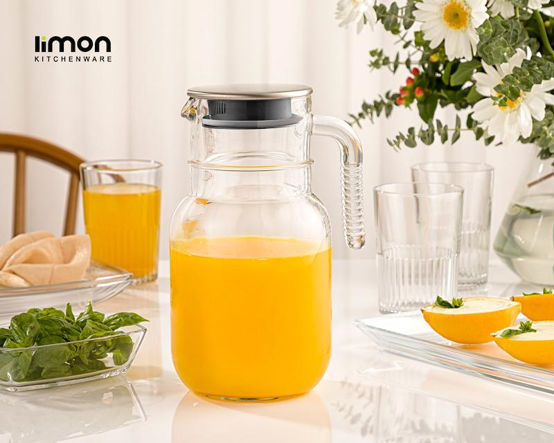 پارچ درب دار ساده لیمون 