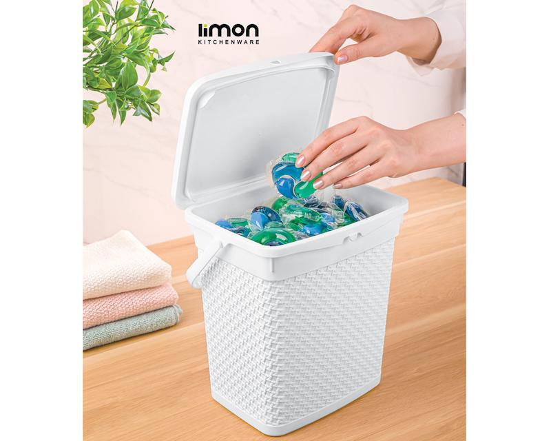 سطل پودر درب دار طرح بافت 