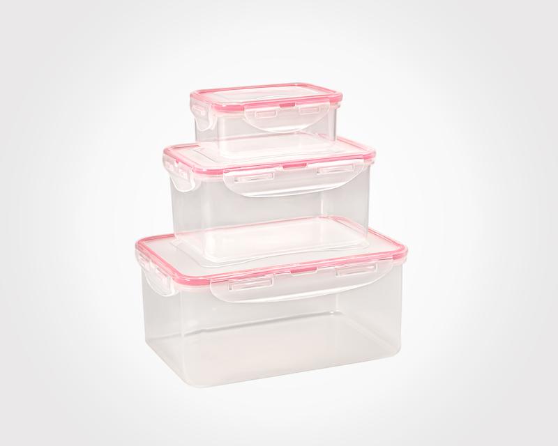 ظرف سه تیکه مستطیل لیمون 