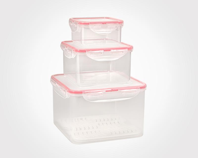 ظرف سه تیکه مربع لیمون 