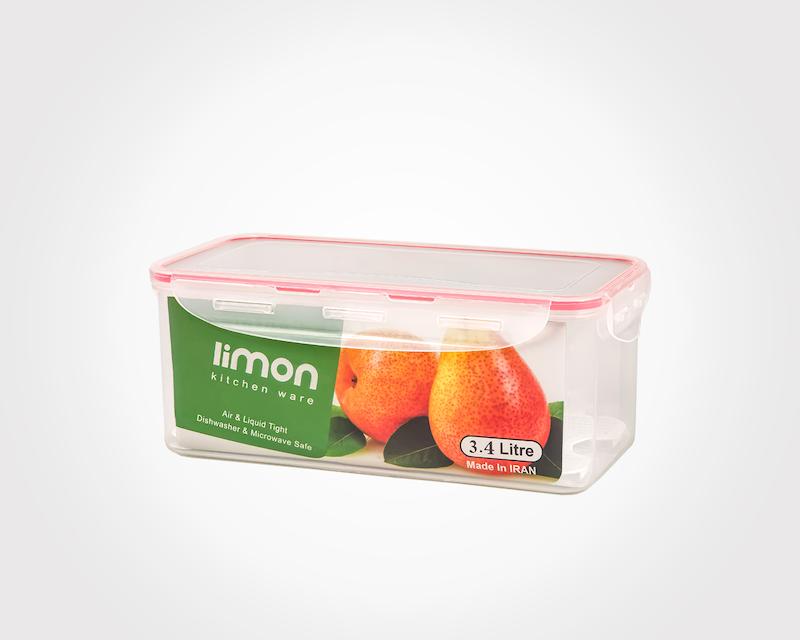 ظرف مستطیل 3/4 لیتر لیمون 