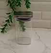جای ادویه پیرکس مربع درب استیل 10*6