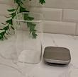 جای ادویه پیرکس مربع درب استیل 10*6