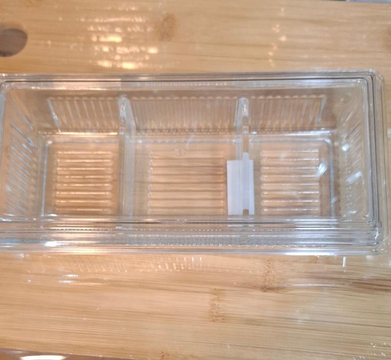 ظرف سه خانه شیاردار لیمون 