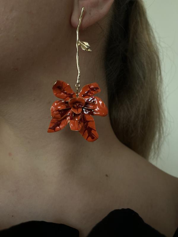 گوشواره نارنجی طرح زارا