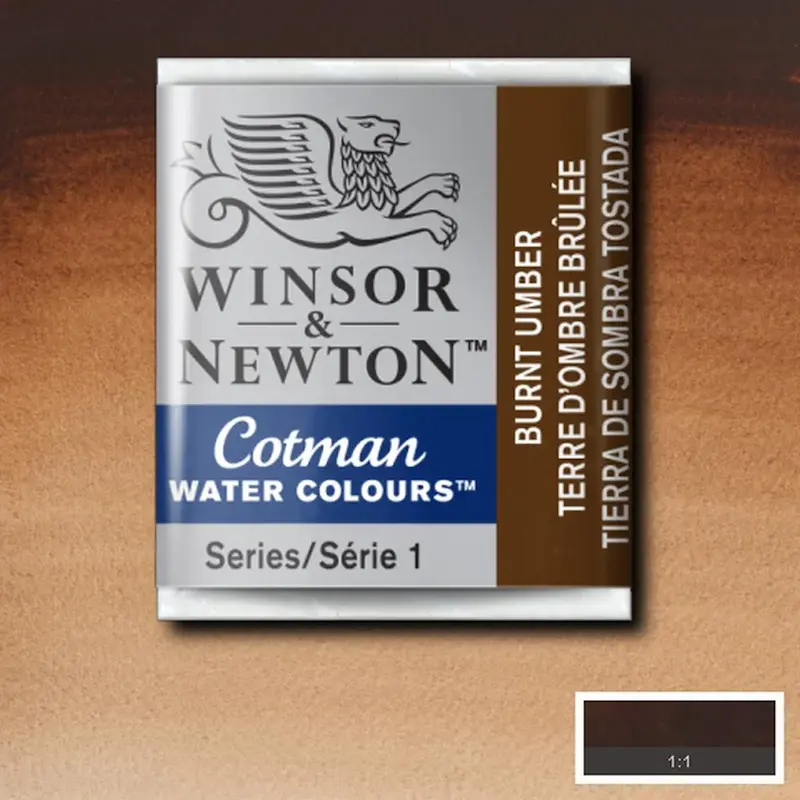 قرص آبرنگ کاتمن وینزور/ Burnt Umber