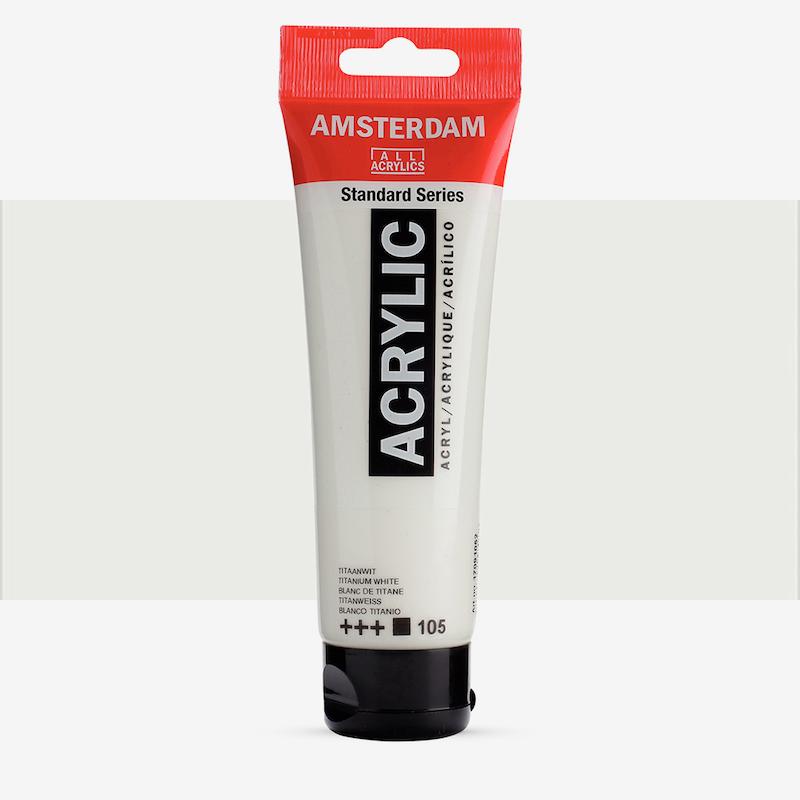 اکریلیک 120 میل آمستردام/ Titanium white