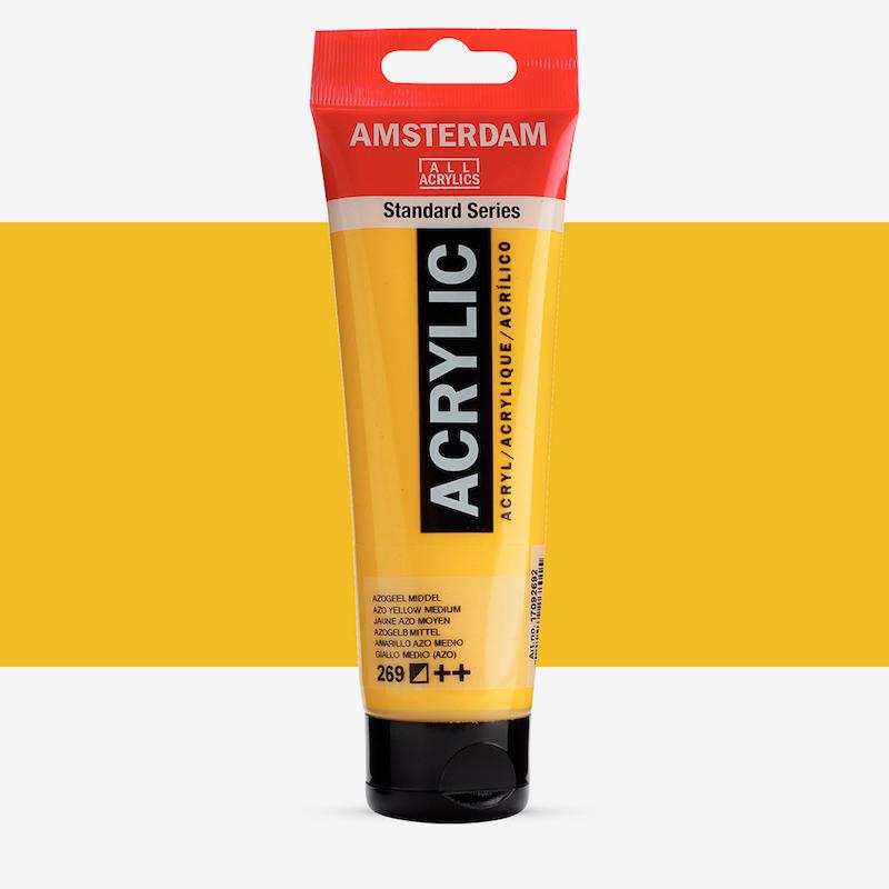 اکریلیک 120 میل آمستردام/ Azo yellow medium