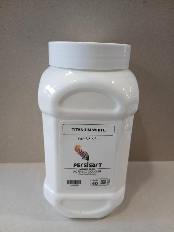 اکریلیک 1 لیتر پرسیس آرت/ Titanium white