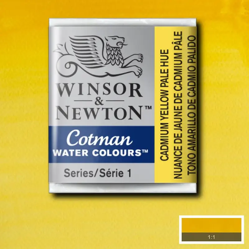 قرص آبرنگ کاتمن وینزور/ Cadmium Yellow Pale Hue