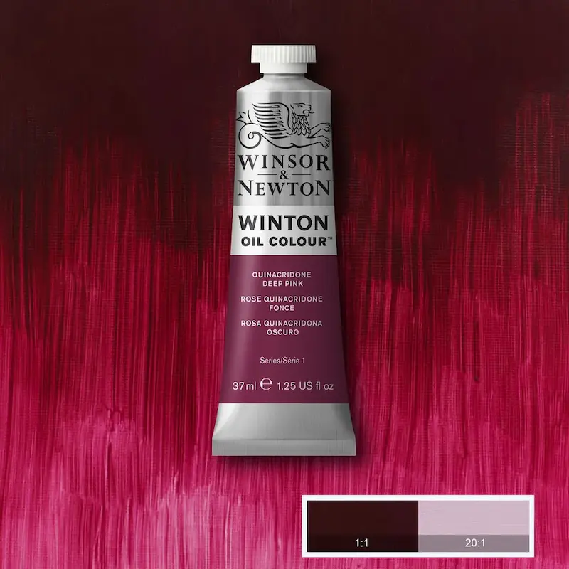 رنگ روغن 37 میل وینزور/ Quinacridone Deep Pink