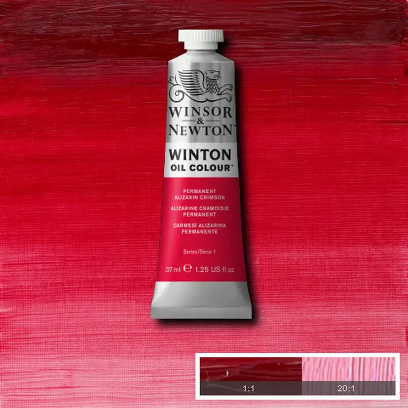 رنگ روغن 37 میل وینزور/ Permanent Alizarin Crimson