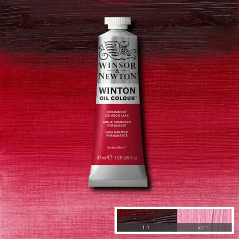 رنگ روغن 37 میل وینزور/ Permanent Crimson Lake
