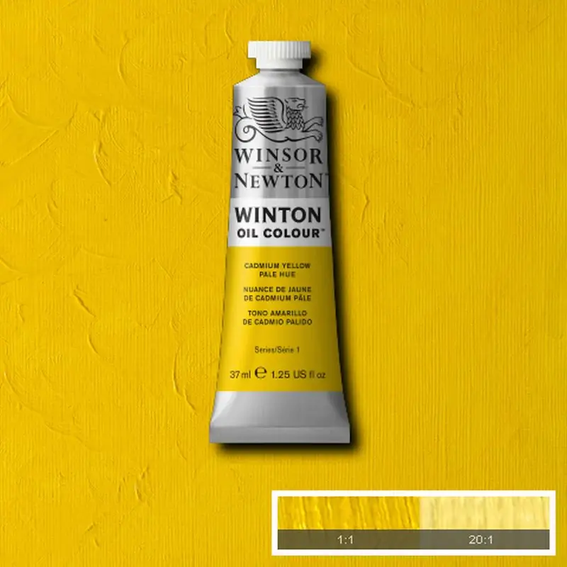 رنگ روغن 37 میل وینزور/ Cadmium Yellow Pale Hue