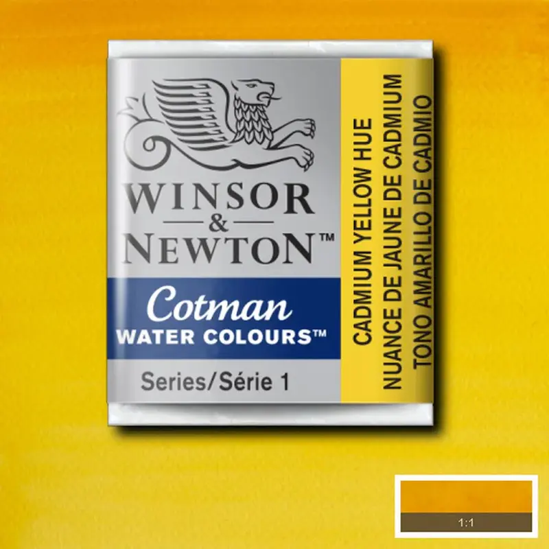 قرص آبرنگ کاتمن وینزور/ Cadmium Yellow Hue