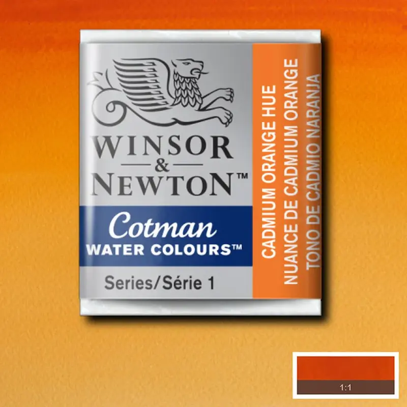 قرص آبرنگ کاتمن وینزور/ Cadmium Orange Hue