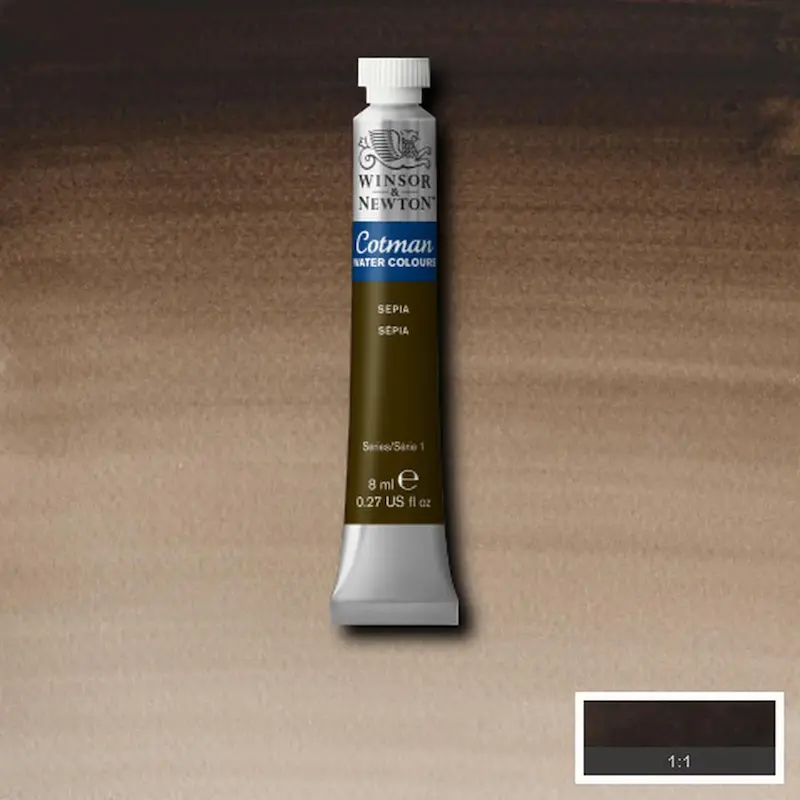 آبرنگ تیوپی کاتمن وینزور/ Sepia