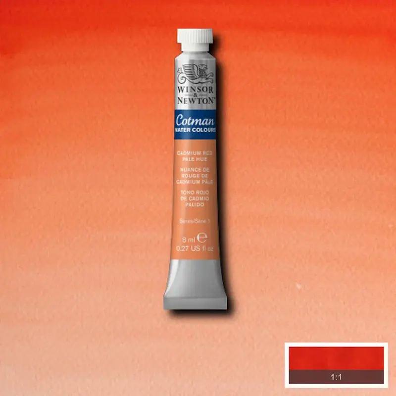 آبرنگ تیوپی کاتمن وینزور/ Cadmium Red Pale Hue