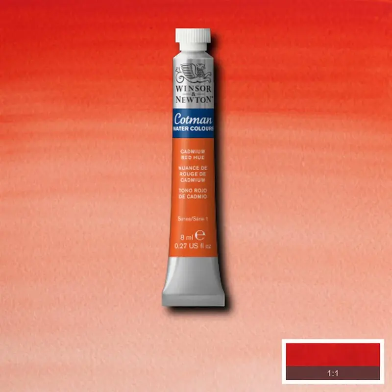 آبرنگ تیوپی کاتمن وینزور/ Cadmium Red Hue