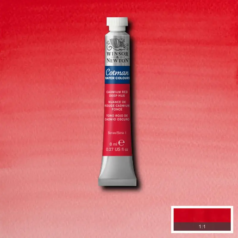 آبرنگ تیوپی کاتمن وینزور/ Cadmium Red Deep Hue