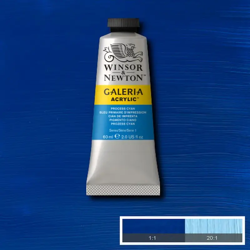 رنگ اکریلیک 60 میل وینزور گالریا/ Process Cyan