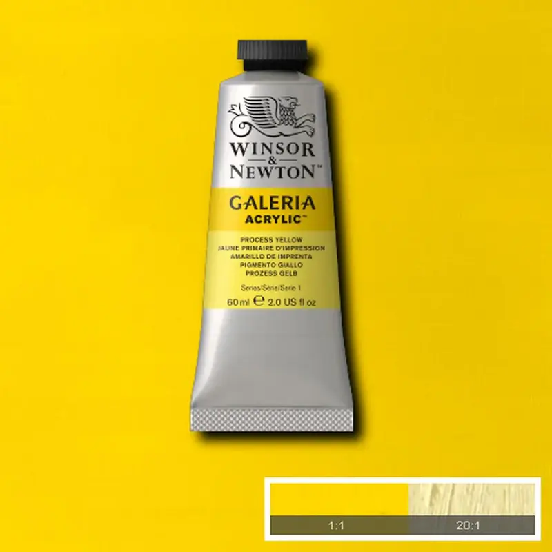 رنگ اکریلیک 60 میل وینزور گالریا/ Process Yellow