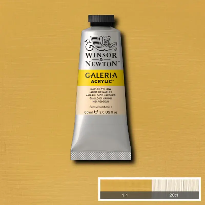 رنگ اکریلیک 60 میل وینزور گالریا/ Naples Yellow