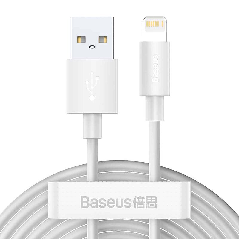 کابل USB به لایتنینگ بیسوس مدل TZCALZJ-02 طول 1.5 متر مجموعه 2 عددی