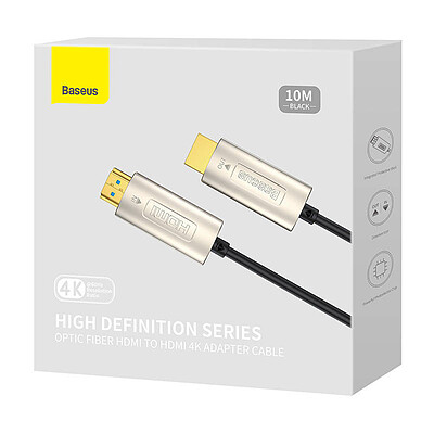 کابل HDMI به HDMI 4K فیبر نوری بیسوس مدل WKGQ050101 طول 10متر