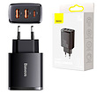 شارژر دیواری فست بیسوس 30 وات Baseus Compact Quick Charger 2U+C EU CCXJ-E01