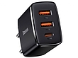 شارژر دیواری فست بیسوس 30 وات Baseus Compact Quick Charger 2U+C EU CCXJ-E01