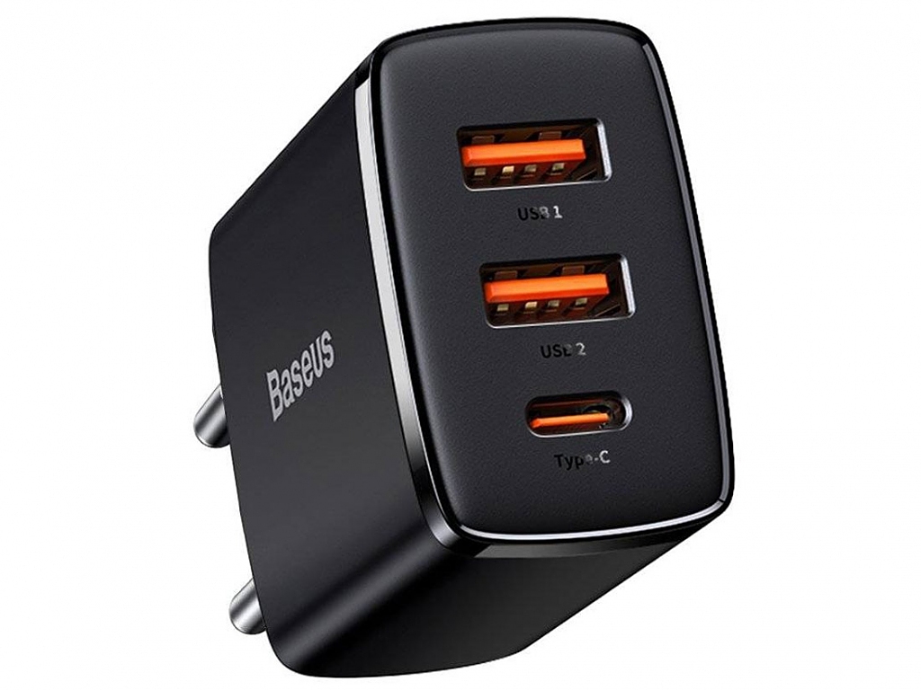 شارژر دیواری فست بیسوس 30 وات Baseus Compact Quick Charger 2U+C EU CCXJ-E01