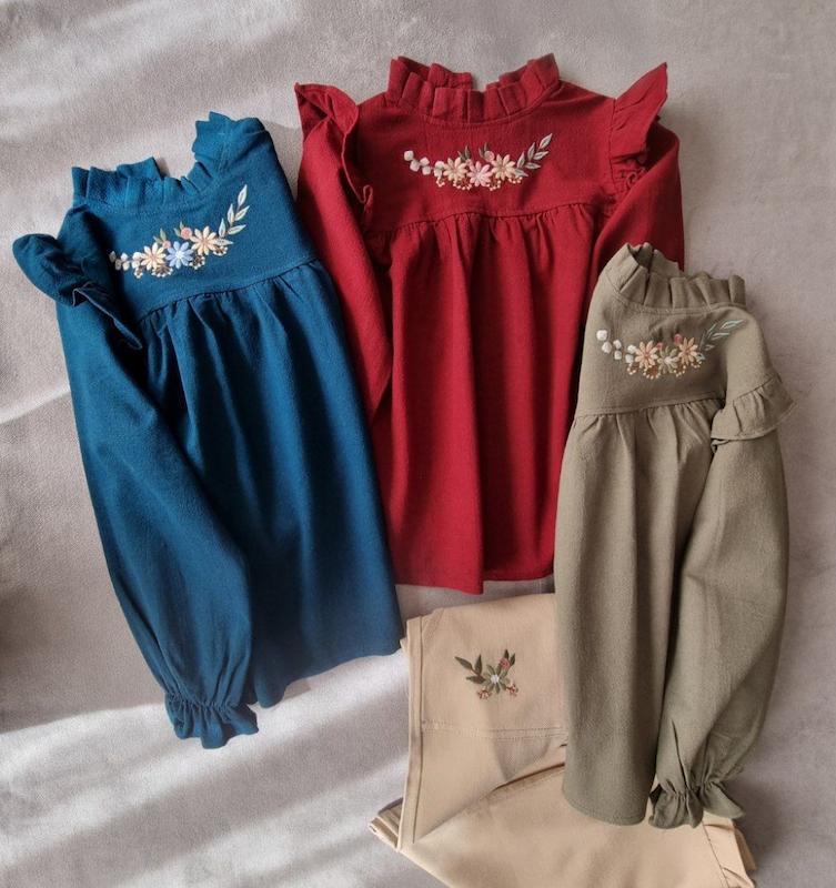 شومیز شلوار گلدوزی دلبر