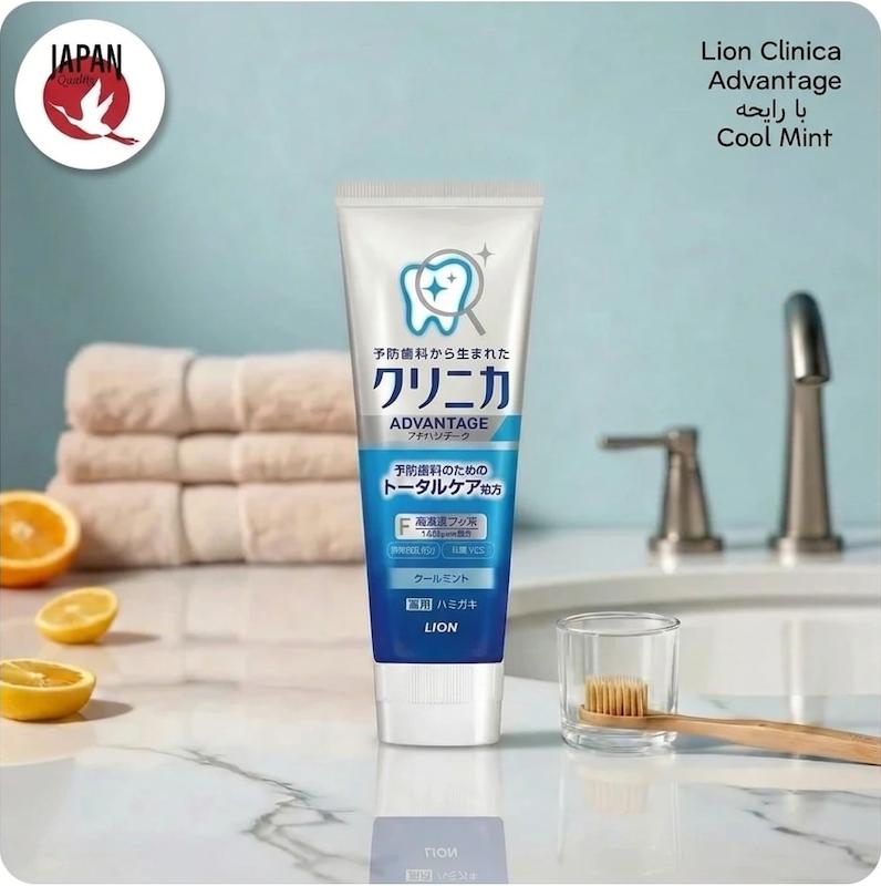 خمیردندان ضد پوسیدگی کلینیکا ادونتج لاین با رایجه نعناع خنک کننده LION CLINICA ADVANTAGE Toothpaste cool mint