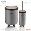 سطل وفرچه طرح‌ چوب اطلس مدل سلین کد 707