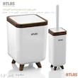 سطل وفرچه طرح‌ چوب اطلس مدل ژیوار کد 706