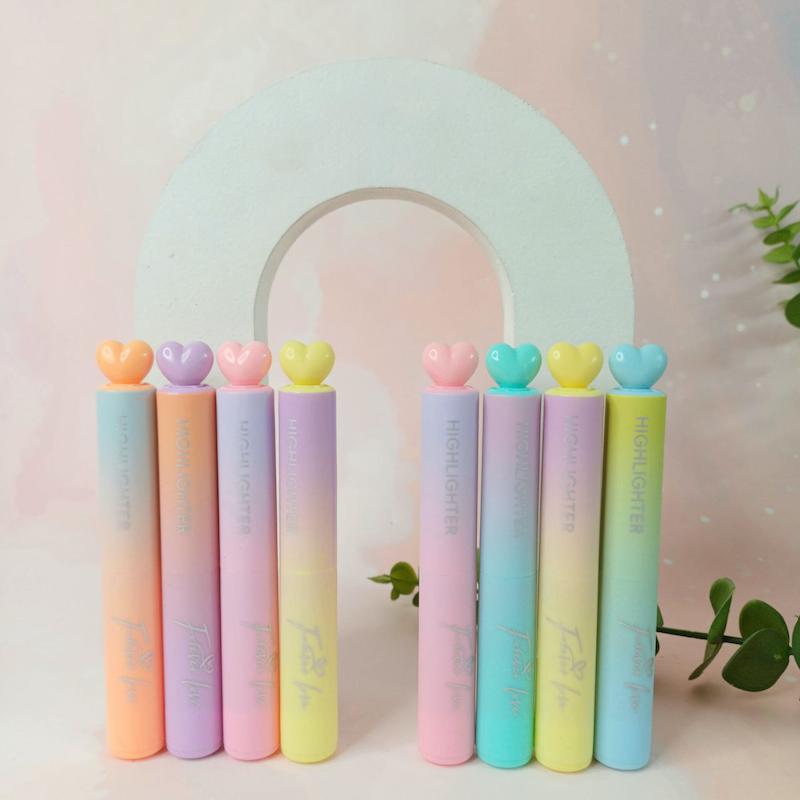 پک هایلایتر قلبی ۴ عددی🩷