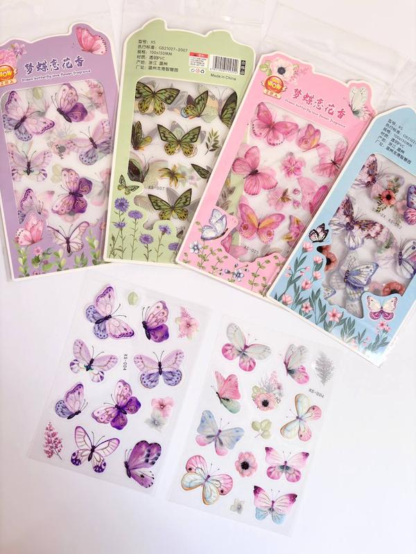 پک دو ورقه ای استیکر پروانه ای🥀🦋