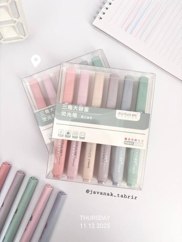 پک ۶ تایی هایلایتر پاستلی برندZuixua