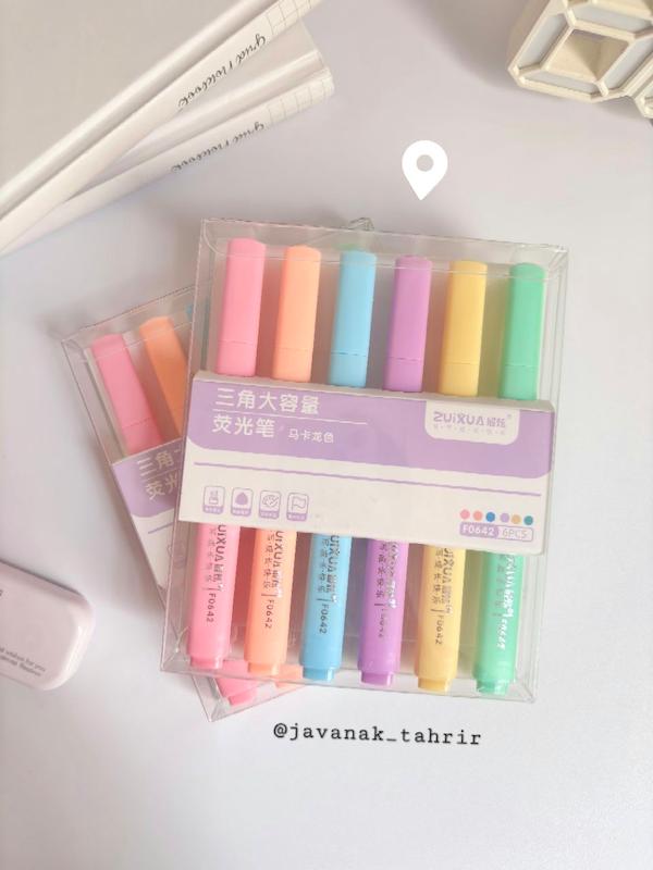 پک هایلایتر6رنگ سریMacaron برندZuixua