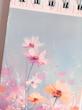 دفترچه فنر از بالا طرح گل های آبرنگی🎐🌸