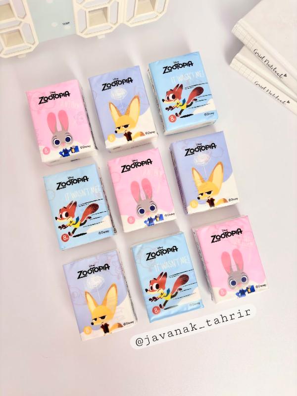 دستمال کاغذی جیبی زوتوپیا🦊✨️🐰