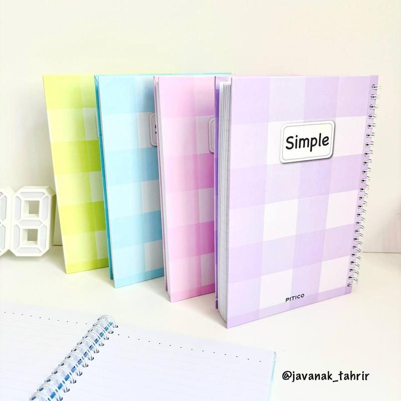 دفتر100برگ جلد سخت سیمی